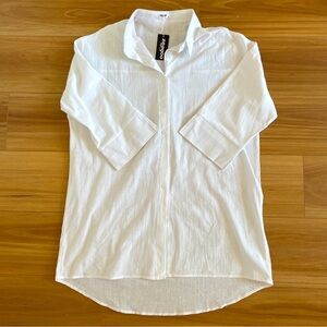 Zeagoo 100% Cotton Bikini Cover Up Button Down